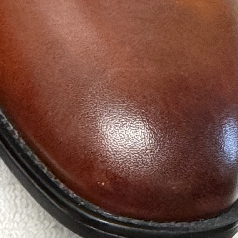 Men’s Karl Lagerfeld Leather Chelsea Cognac Brown Boots Size 10.5M - Picture 14 of 16